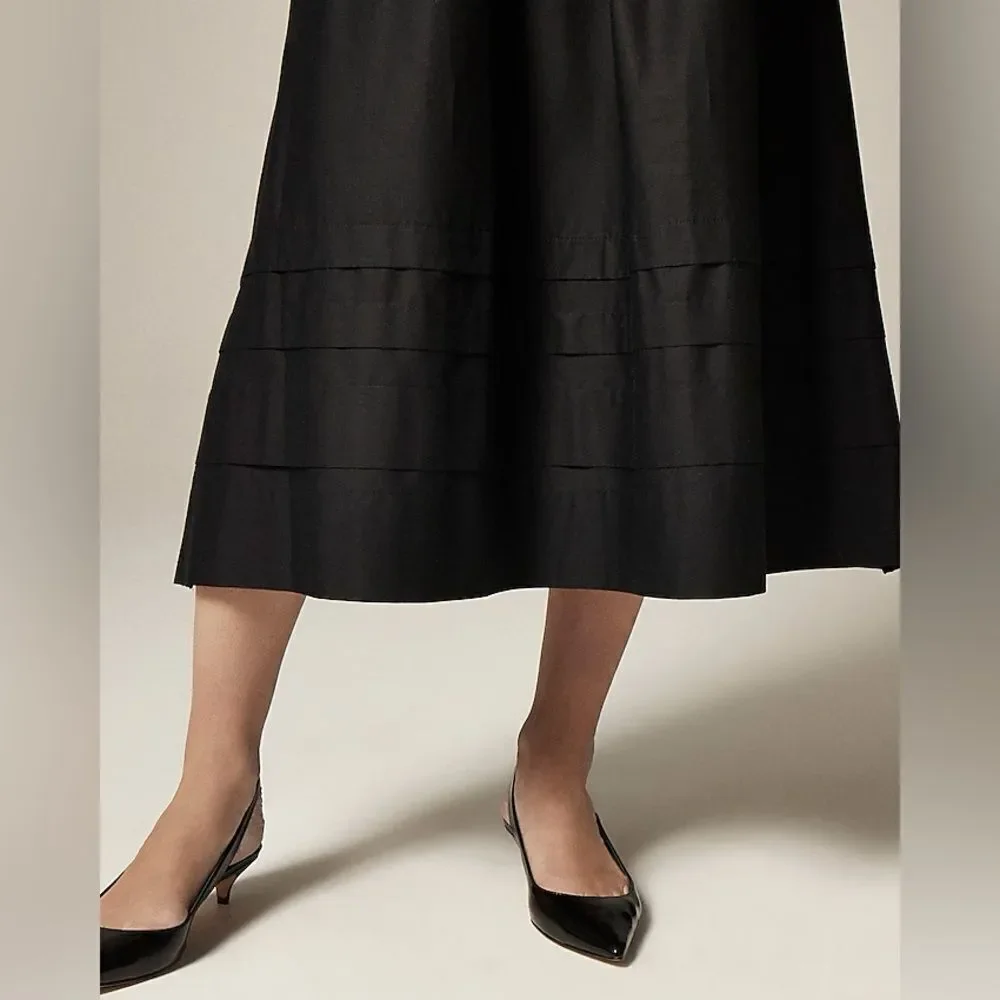NWT J CREW Drop-waist mixy dress in black